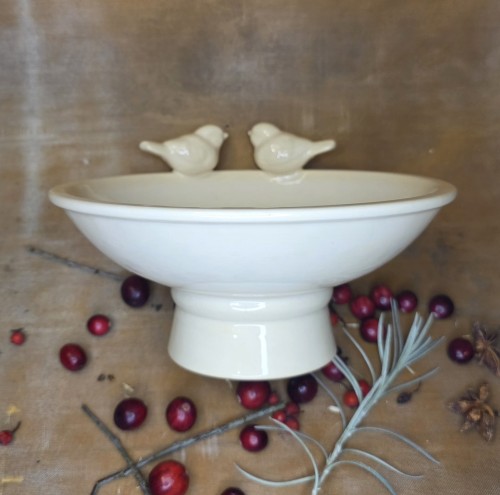 Dubenėlis plokščias su kojele "Du paukšteliai"